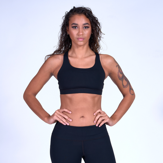 Stealth Sports Bra with Criss Cross Back