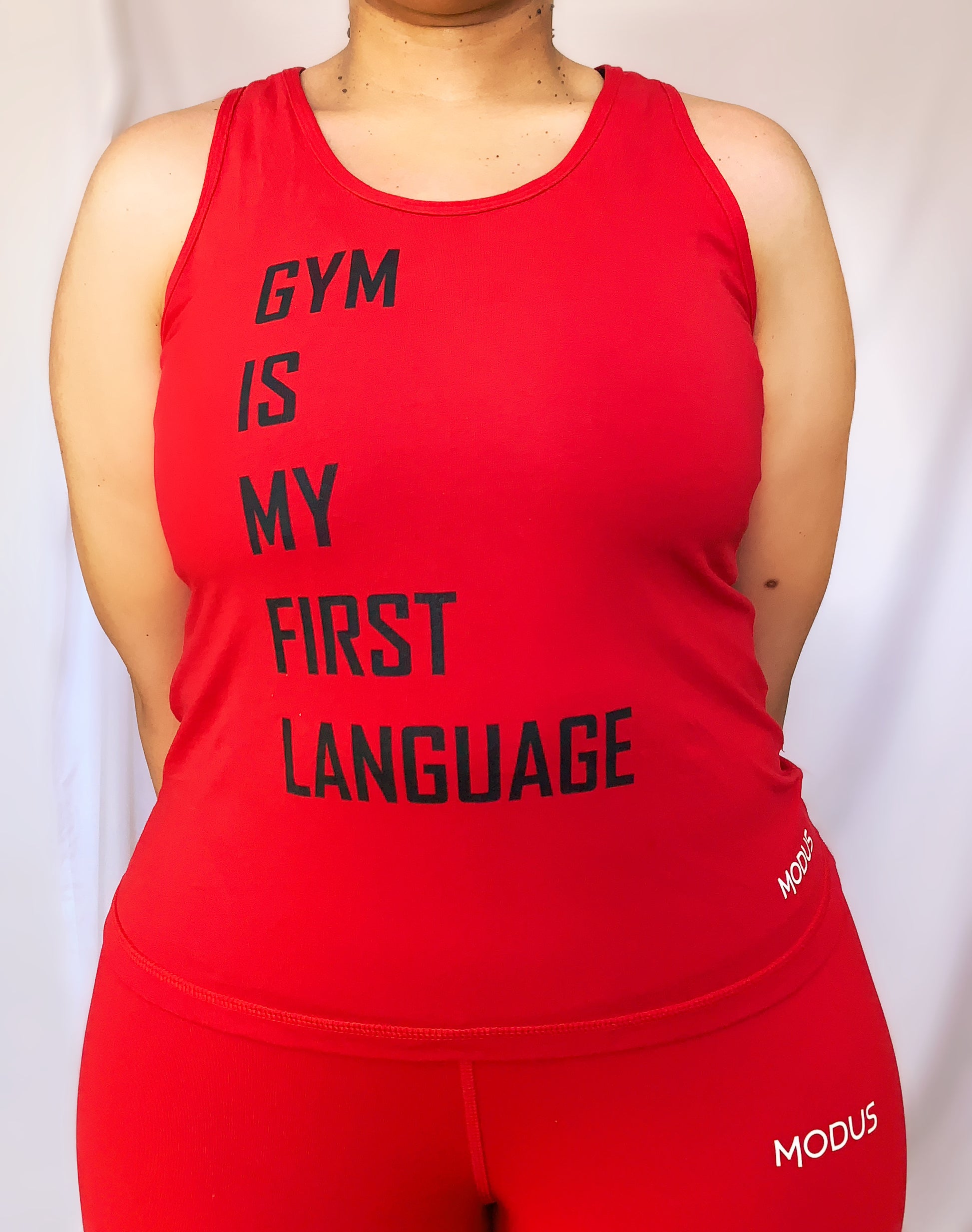 gym is my first language tank mckenna blue